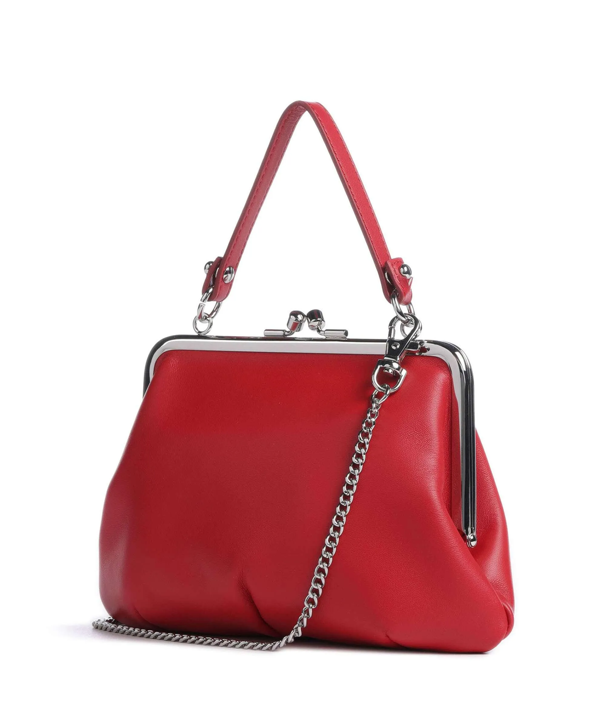  Vivienne Westwood Granny Nappa Leather Borsa a tracolla cuoio di agnello rosso  