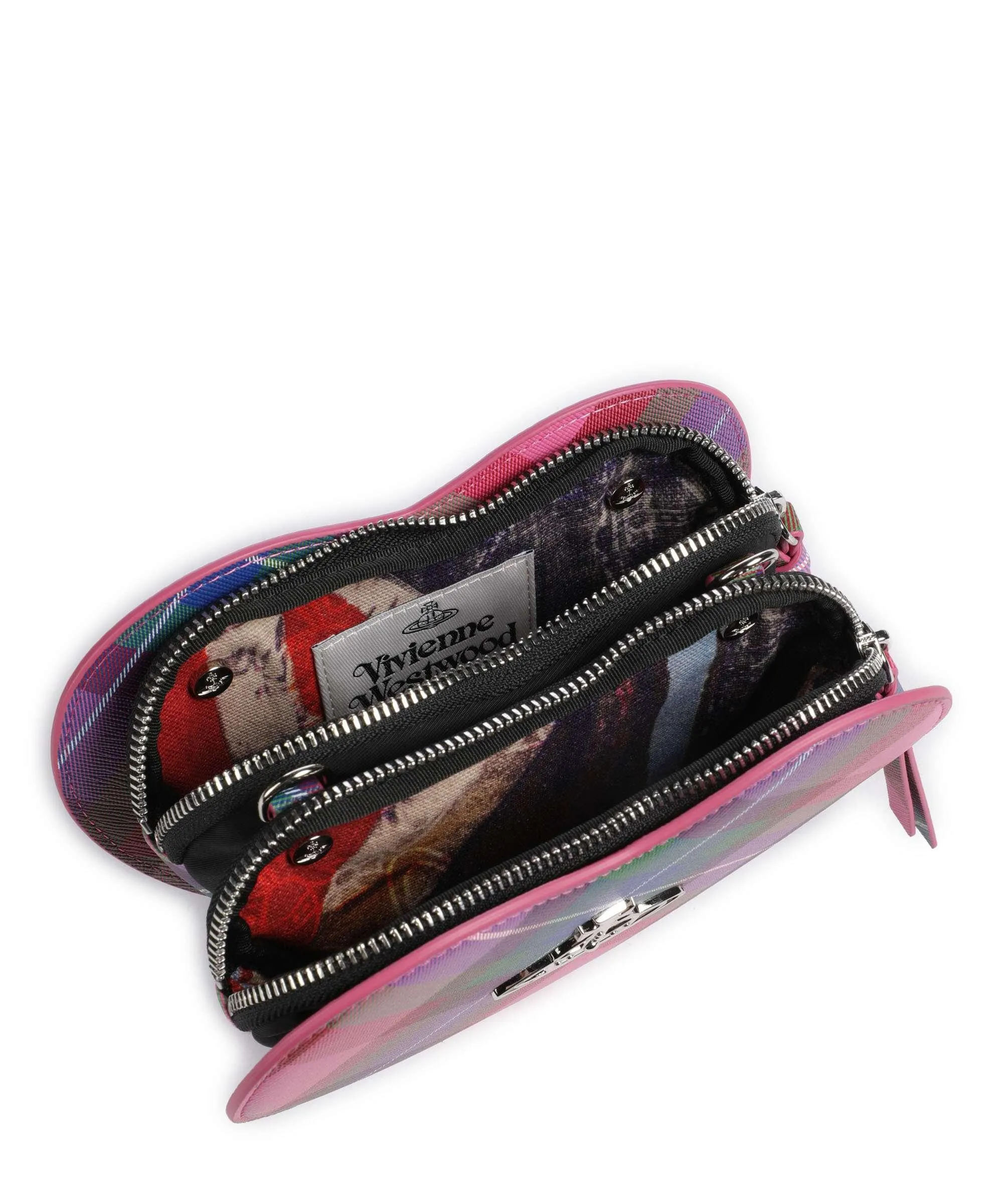  Vivienne Westwood Louise Saffiano Heart Borsa a tracolla pelle sintetica multicolore  